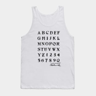 Type Font Vintage Patent Hand Drawing Tank Top